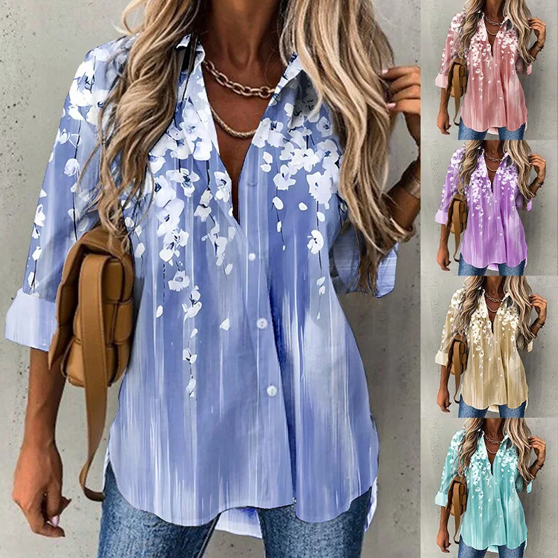 Autumn Women Floral Print Blouse Tops Female Turn Down Collar Long Sleeved Button OL Workwear Shirts Blusas Mujer De Moda Verano
Autumn Women Floral Print Blouse Tops Female Turn Down Collar Long Sleeved Button OL Workwear Shirts Blusas Mujer De Moda Verano