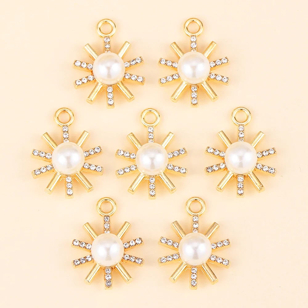 10Pcs Trendy Gold Color Pearl Sun Charms Inlaid Zircon Metal Pendant Jewelry Making Luxury Necklace Wedding Jewelry Accessories
10Pcs Trendy Gold Color Pearl Sun Charms Inlaid Zircon Metal Pendant Jewelry Making Luxury Necklace Wedding Jewelry Accessories