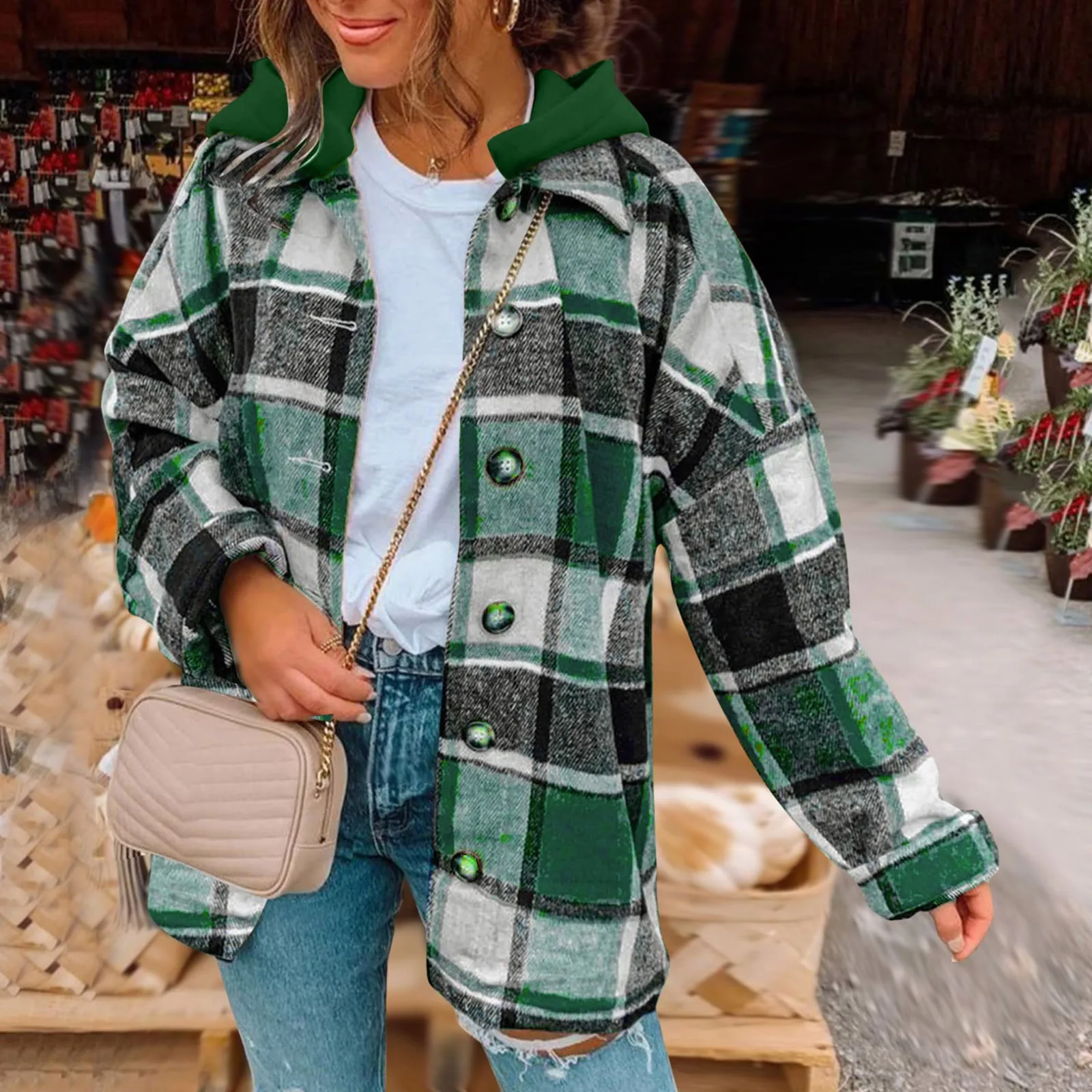 Camping Apparel Women Womens Long Sleeve Button Down Plaid Shirts Flannel Hooded Shacket Jacket Hoodie Women Fleece Sweater
Camping Apparel Women Womens Long Sleeve Button Down Plaid Shirts Flannel Hooded Shacket Jacket Hoodie Women Fleece Sweater