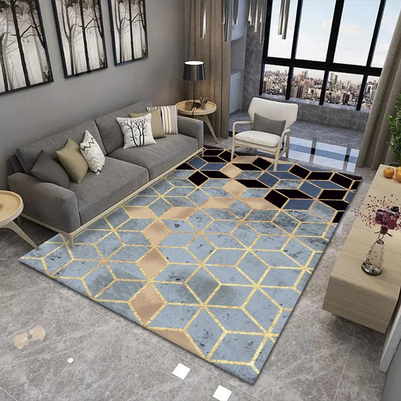 

Geometry Carpets for Living Room Bedroom Decoration Area Rugs Washable Lounge Floor Mat/Rug for Modern Home Decor Large Carpet