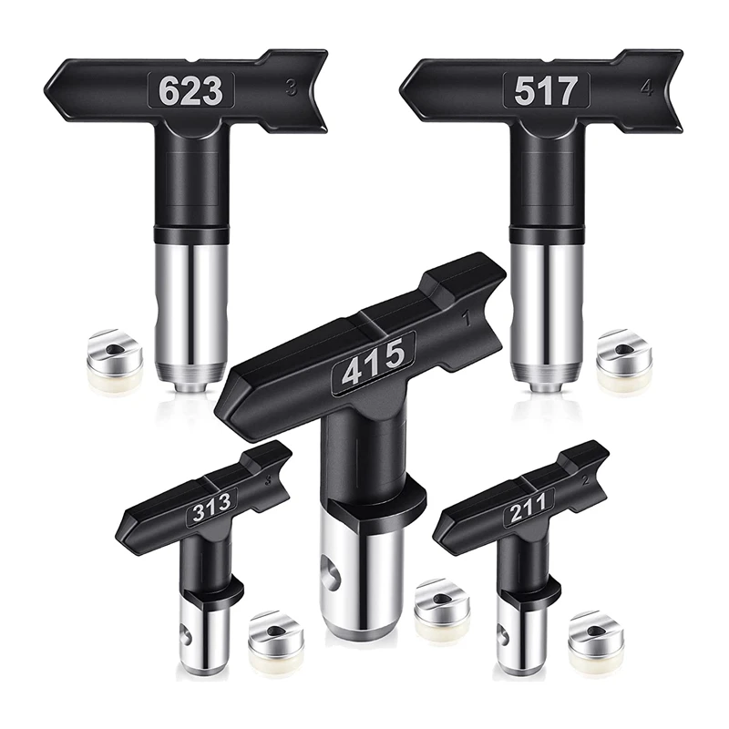 5 Pcs Spray Tips Reversible Spray Tip Airless Spray Nozzles For Airless Paint Sprayer
5 Pcs Spray Tips Reversible Spray Tip Airless Spray Nozzles For Airless Paint Sprayer