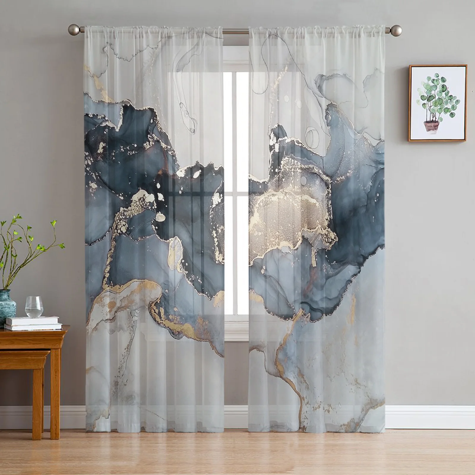 Marble Texture Ink Painting Style Tulle Sheer Curtains for Living Room Decoration Drapes Bedroom Kitchen Voile Window Curtain
Marble Texture Ink Painting Style Tulle Sheer Curtains for Living Room Decoration Drapes Bedroom Kitchen Voile Window Curtain