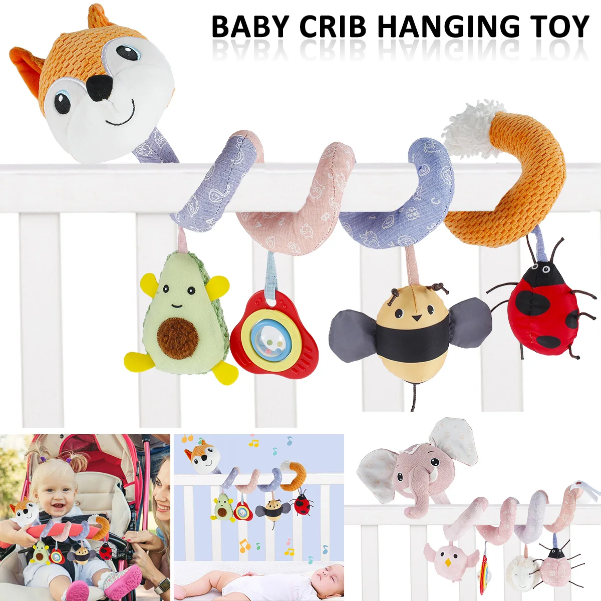 Baby Rattles Toys Mobiles Educational For Children Activity Spiral Crib Toddler Bed Bell Baby Playing Kids Stroller Hanging Doll
Baby Rattles Toys Mobiles Educational For Children Activity Spiral Crib Toddler Bed Bell Baby Playing Kids Stroller Hanging Doll
