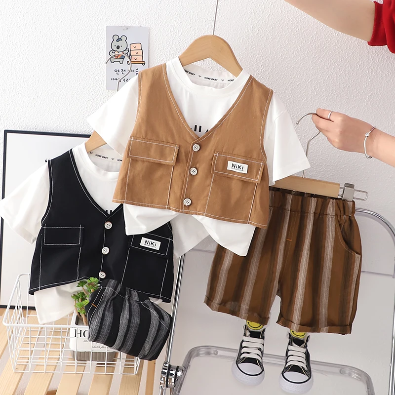 Fashion Summer Baby Boy's Suit Casual Clothes Cotton T-Shirt Short 3Pcs/Sets Toddler Baby Clothing Girls Infant Kids Tracksuits
Fashion Summer Baby Boy's Suit Casual Clothes Cotton T-Shirt Short 3Pcs/Sets Toddler Baby Clothing Girls Infant Kids Tracksuits