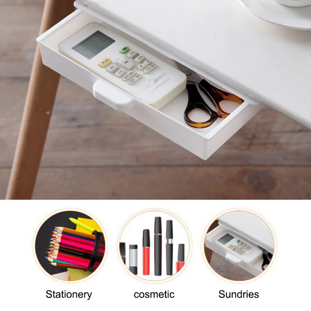 Self Stick Pencil Tray Desk Table Storage Drawer Organizer Box Under Desk Stand Self-adhesive Under-drawer Storage
Self Stick Pencil Tray Desk Table Storage Drawer Organizer Box Under Desk Stand Self-adhesive Under-drawer Storage