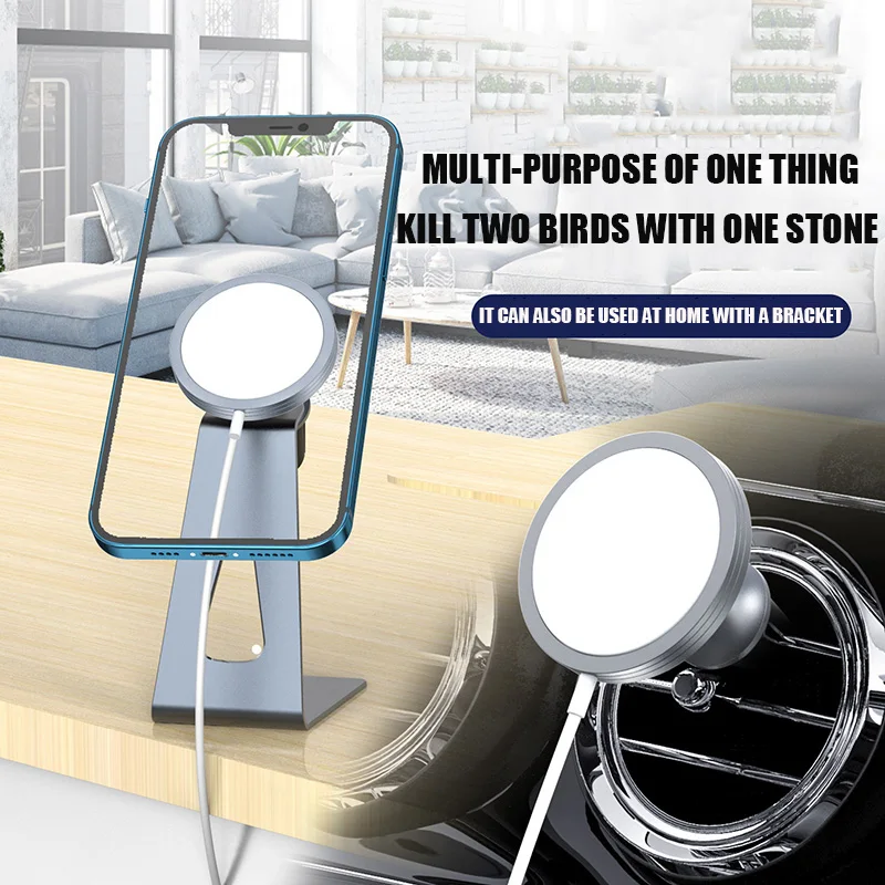 Magnetic Car Mount with Desktop Phone Holder for Iphone 12 13 Pro Max Adjustable Stand Compatible with Magsafe Wireless Charging
Magnetic Car Mount with Desktop Phone Holder for Iphone 12 13 Pro Max Adjustable Stand Compatible with Magsafe Wireless Charging