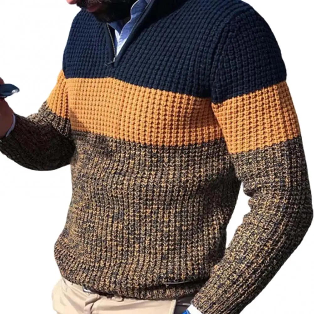 Men Sweater Autumn Winter Pullover Jumper Long Sleeve V Neck Color Block Knitted Sweater Male Clothing Streetwear
Men Sweater Autumn Winter Pullover Jumper Long Sleeve V Neck Color Block Knitted Sweater Male Clothing Streetwear