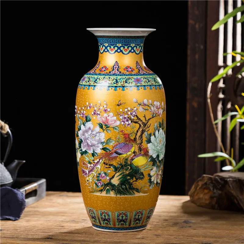 Керамическая ваза Jingdezhen, новые китайские декоративные украшения для гостиной
Керамическая ваза Jingdezhen, новые китайские декоративные украшения для гостиной