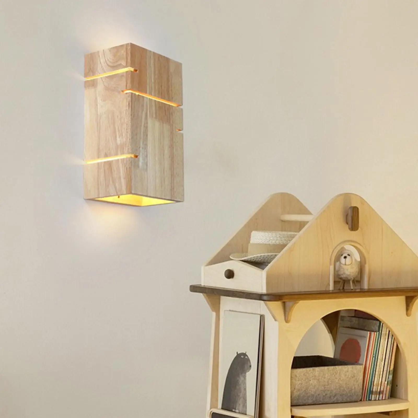 Modern Wooden Wall Light Square Atmosphere Light Wall Mount Light Fixture for 
Modern Wooden Wall Light Square Atmosphere Light Wall Mount Light Fixture for