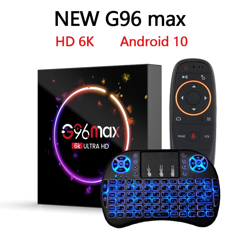 

Android 10.0 TV BOX G96max Voice Assistant HD 6K 1080P Video TV Receiver Wifi 2.4G&5.8G TV Box Set Top Box Tv Smart