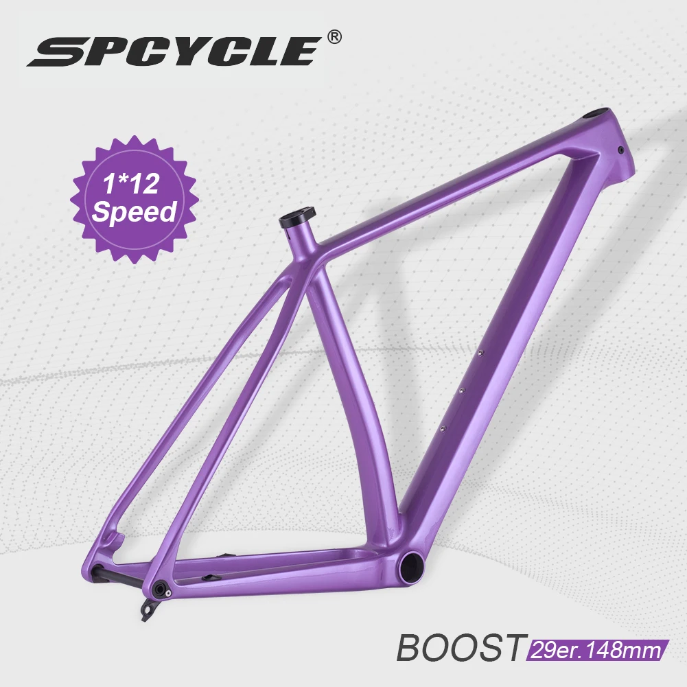 Spcycle 29er Carbon Mountain Bike Frame Boost 148mm Carbon Bicycle Frame Disc Brake Hardtail T1000 Carbon Fiber Bicicleta Frame
Spcycle 29er Carbon Mountain Bike Frame Boost 148mm Carbon Bicycle Frame Disc Brake Hardtail T1000 Carbon Fiber Bicicleta Frame