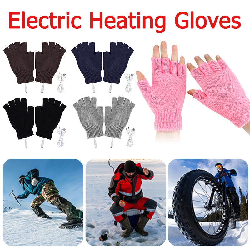 Women Men Electric Heating Gloves Winter Warm USB Heated Gloves Fingerless 5V Rechargable for Sports Skiing for Running Cycling
Women Men Electric Heating Gloves Winter Warm USB Heated Gloves Fingerless 5V Rechargable for Sports Skiing for Running Cycling