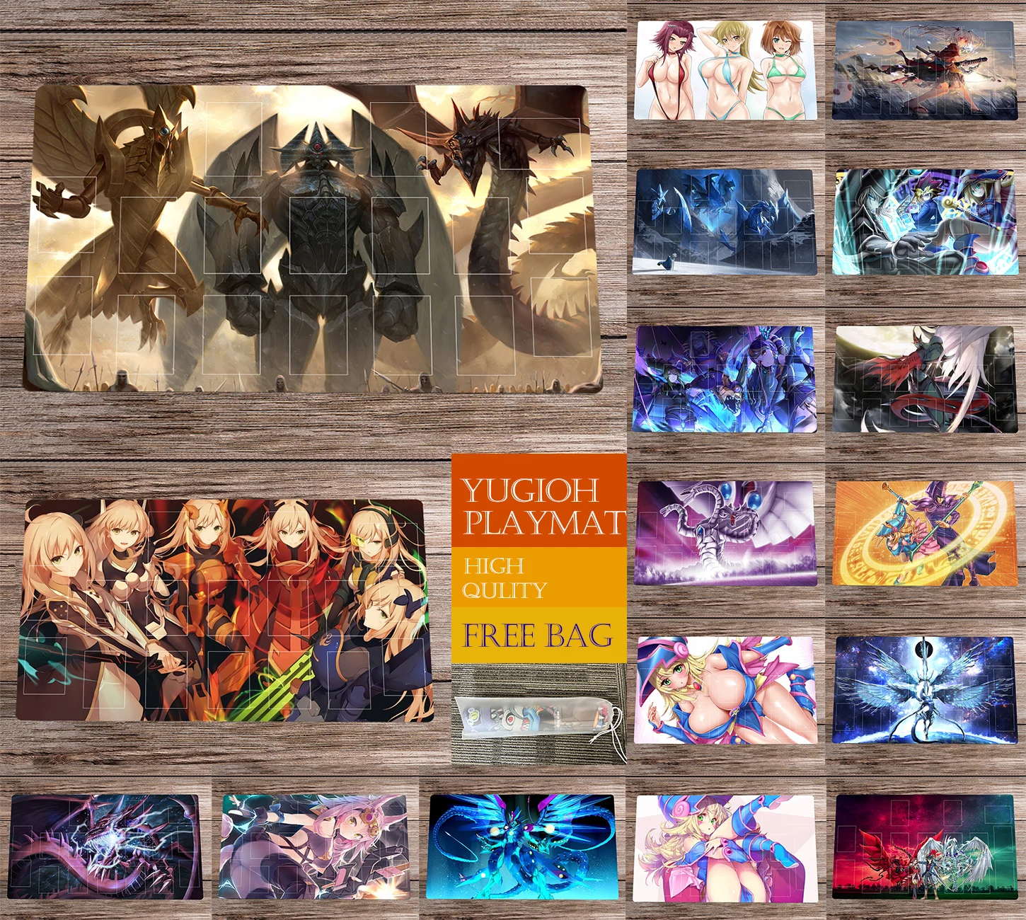 Anime YuGiOh Playmat CCG OCG TCG Trading Card Game Mat Board Game Mat & Free Bag Aniti-slip Desk Mat Table Pad Mousepad 60x35cm
Anime YuGiOh Playmat CCG OCG TCG Trading Card Game Mat Board Game Mat & Free Bag Aniti-slip Desk Mat Table Pad Mousepad 60x35cm