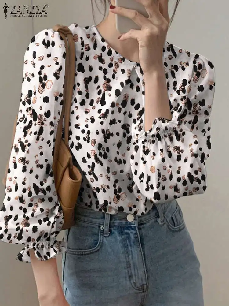 Stylish Leopard Printed Blouse Autumn Women Long Sleeve Shirts ZANZEA Bohemian Ruffles Tunic Tops Female Elegant Work OL Blouses
Stylish Leopard Printed Blouse Autumn Women Long Sleeve Shirts ZANZEA Bohemian Ruffles Tunic Tops Female Elegant Work OL Blouses