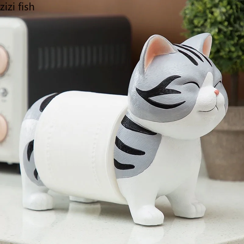 Cute Gray Cat Tissue Box Holder Tabletop Paper Towel Case Cartoon Kitten Roll Paper Holders Kitchen Napkins Organizer Boxes
Cute Gray Cat Tissue Box Holder Tabletop Paper Towel Case Cartoon Kitten Roll Paper Holders Kitchen Napkins Organizer Boxes