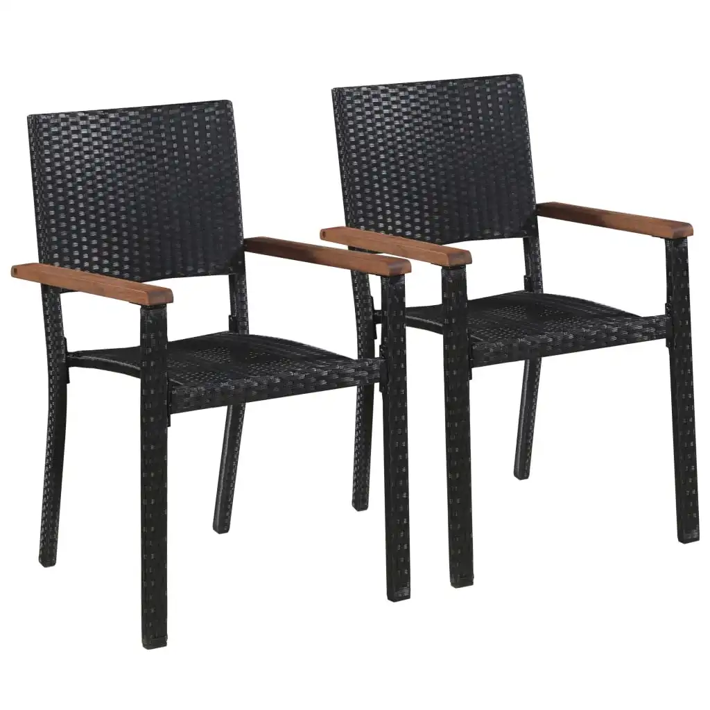 Garden Chair of 2, Poly Rattan Outdoor Seat Chair, Patio Furniture Black 56 x 55 x 88 cm
Garden Chair of 2, Poly Rattan Outdoor Seat Chair, Patio Furniture Black 56 x 55 x 88 cm