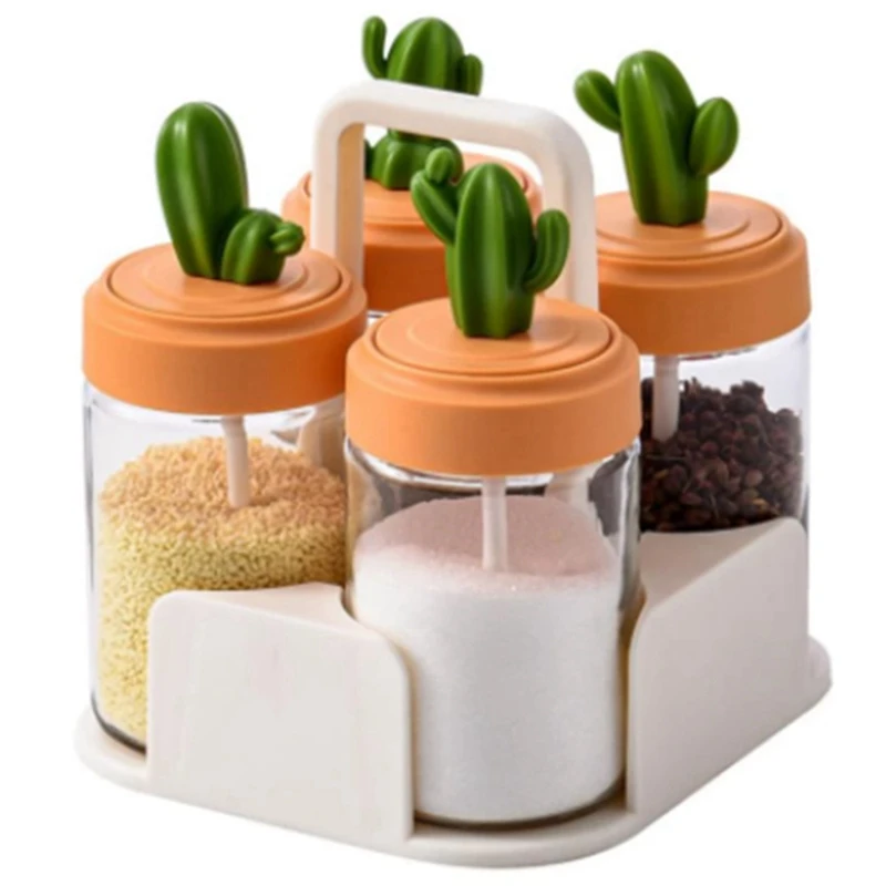 Kitchen Spice Jar Set Glass Cactus Lid Decor Spice Rack Organizer Seasoning Box Sugar Powder Container Spice Storage
Kitchen Spice Jar Set Glass Cactus Lid Decor Spice Rack Organizer Seasoning Box Sugar Powder Container Spice Storage