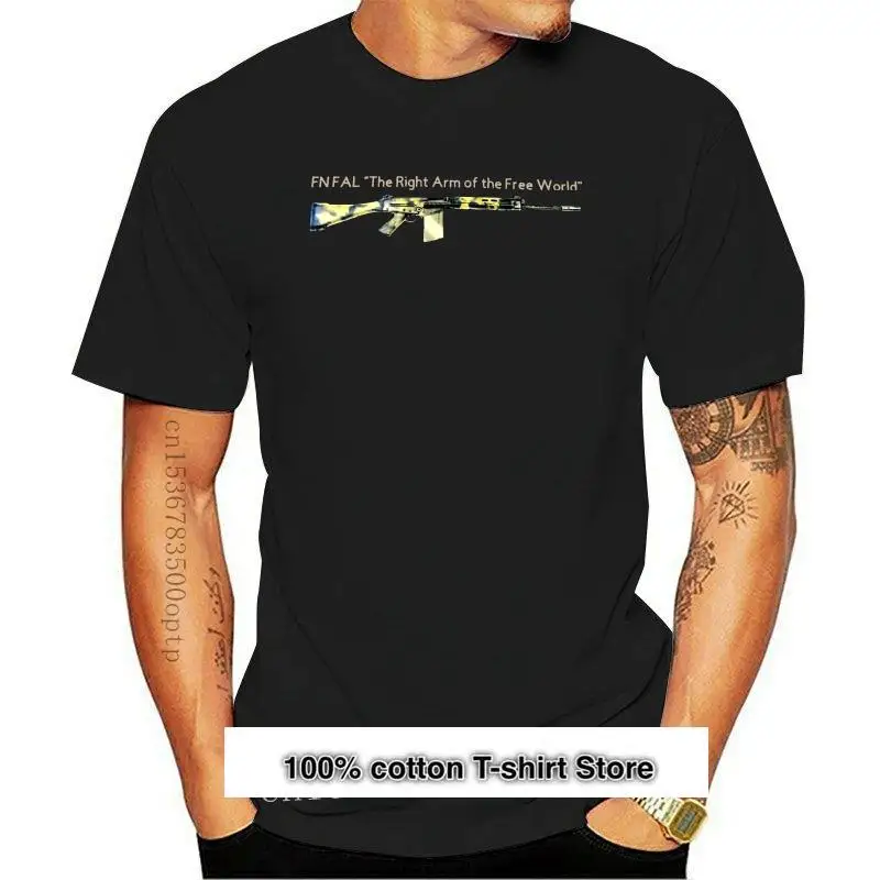 

Camiseta a todo COLOR FN FAL, camisa del brazo derecho del mundo libre, 308, Rodesia NATO