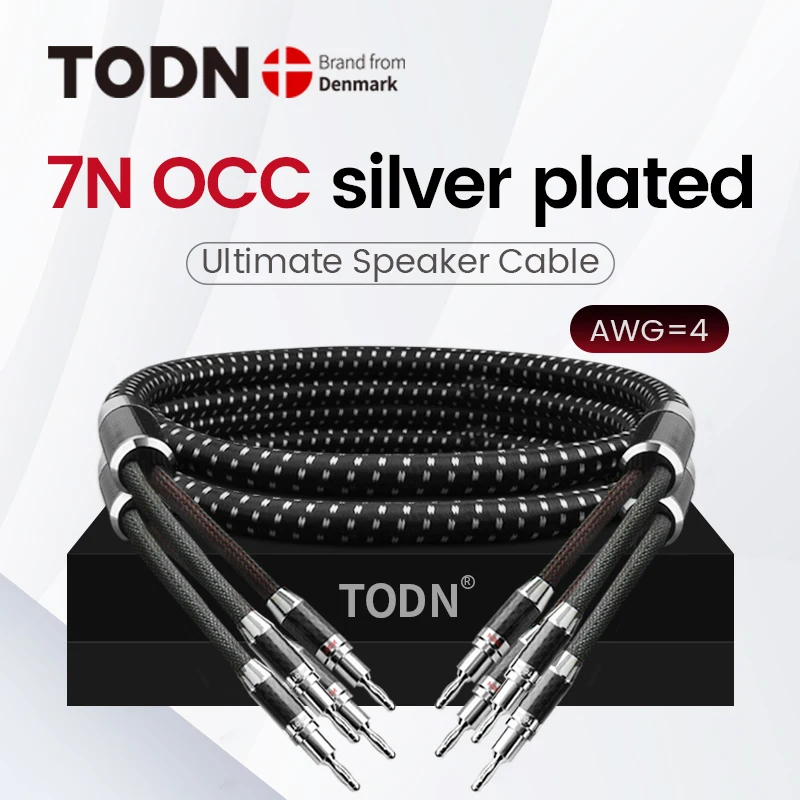TODN One Pair HIFI Silver-plated Speaker Cable Hi-end 7N OCC Speaker Wire For Hi-fi Systems Y Plug Banana plug Speaker Cable
TODN One Pair HIFI Silver-plated Speaker Cable Hi-end 7N OCC Speaker Wire For Hi-fi Systems Y Plug Banana plug Speaker Cable