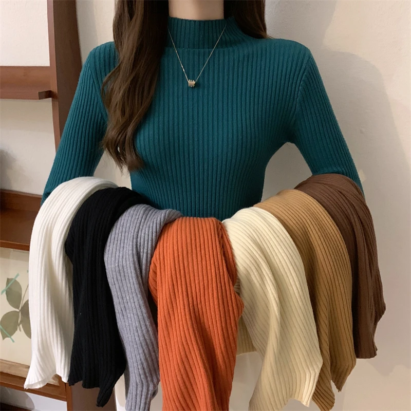 Top Women's Sweaters Turtleneck Wool Solid Long Sleeve Knitted Pullovers Female Thick Loose Cashmere Bottoming Shirt Jumpers Top
Top Women's Sweaters Turtleneck Wool Solid Long Sleeve Knitted Pullovers Female Thick Loose Cashmere Bottoming Shirt Jumpers Top