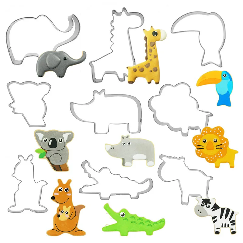 JOYMEMO Cartoon Animal Lion Bird Shape Cookie Cutter Stainless Steel Kitchenware Baking Tools for Kids Birthday Party Supplies
JOYMEMO Cartoon Animal Lion Bird Shape Cookie Cutter Stainless Steel Kitchenware Baking Tools for Kids Birthday Party Supplies