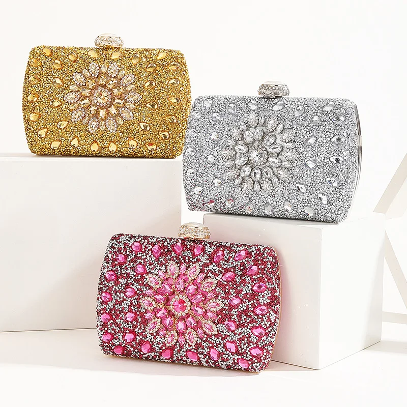 Luxury Full Diamond Evening Bag Shiny Rhinestones Floral Banquet Bag Exquisite Party Dinner Handbag Fashion Chain Bags XA328H
Luxury Full Diamond Evening Bag Shiny Rhinestones Floral Banquet Bag Exquisite Party Dinner Handbag Fashion Chain Bags XA328H