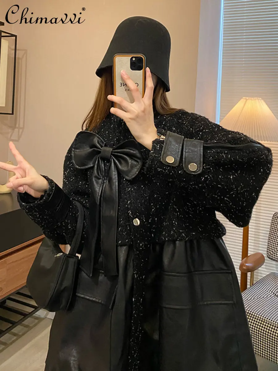 Women's 2022 winter fashion streetwear Leather cape jacket new ladies elegant trendy Lamb Wool Classic Style patchwork coat
Women's 2022 winter fashion streetwear Leather cape jacket new ladies elegant trendy Lamb Wool Classic Style patchwork coat
