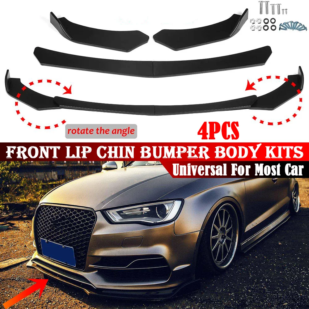 4 Pieces Car Front Bumper Splitter Lip Diffuser Chin Bumper Body Kits For VW For BMW For Audi For Ford Universal Car Accessories
4 Pieces Car Front Bumper Splitter Lip Diffuser Chin Bumper Body Kits For VW For BMW For Audi For Ford Universal Car Accessories