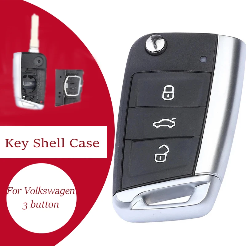 KEYECU Flip Folding Car Key Shell Cover Case For Volkswagen VW Golf 7 Mk7 Passat Beetle Bora Polo Seat Leon Skoda Octavia
KEYECU Flip Folding Car Key Shell Cover Case For Volkswagen VW Golf 7 Mk7 Passat Beetle Bora Polo Seat Leon Skoda Octavia