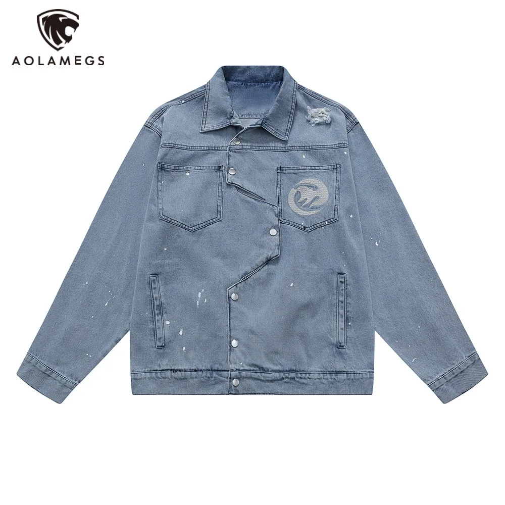 Men's Streetwear Vintage Denim Jacket Irregular Ripper Hole Hip Hop Harajuku Jacket Jeans Retro Worn Out Denim Streetwear Coats
Men's Streetwear Vintage Denim Jacket Irregular Ripper Hole Hip Hop Harajuku Jacket Jeans Retro Worn Out Denim Streetwear Coats