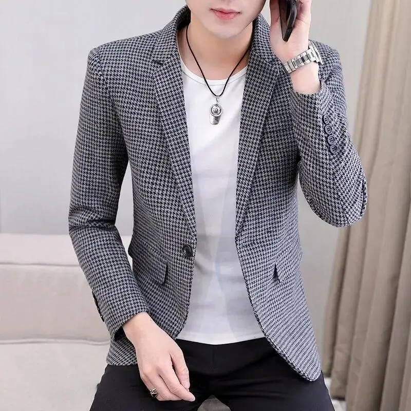 2022 Men's Blazer Fashion Spring Summer Clothing Male Suit Jacket Classic Print Plaid Slim Fit Business Casual Blazers Coat E231
2022 Men's Blazer Fashion Spring Summer Clothing Male Suit Jacket Classic Print Plaid Slim Fit Business Casual Blazers Coat E231