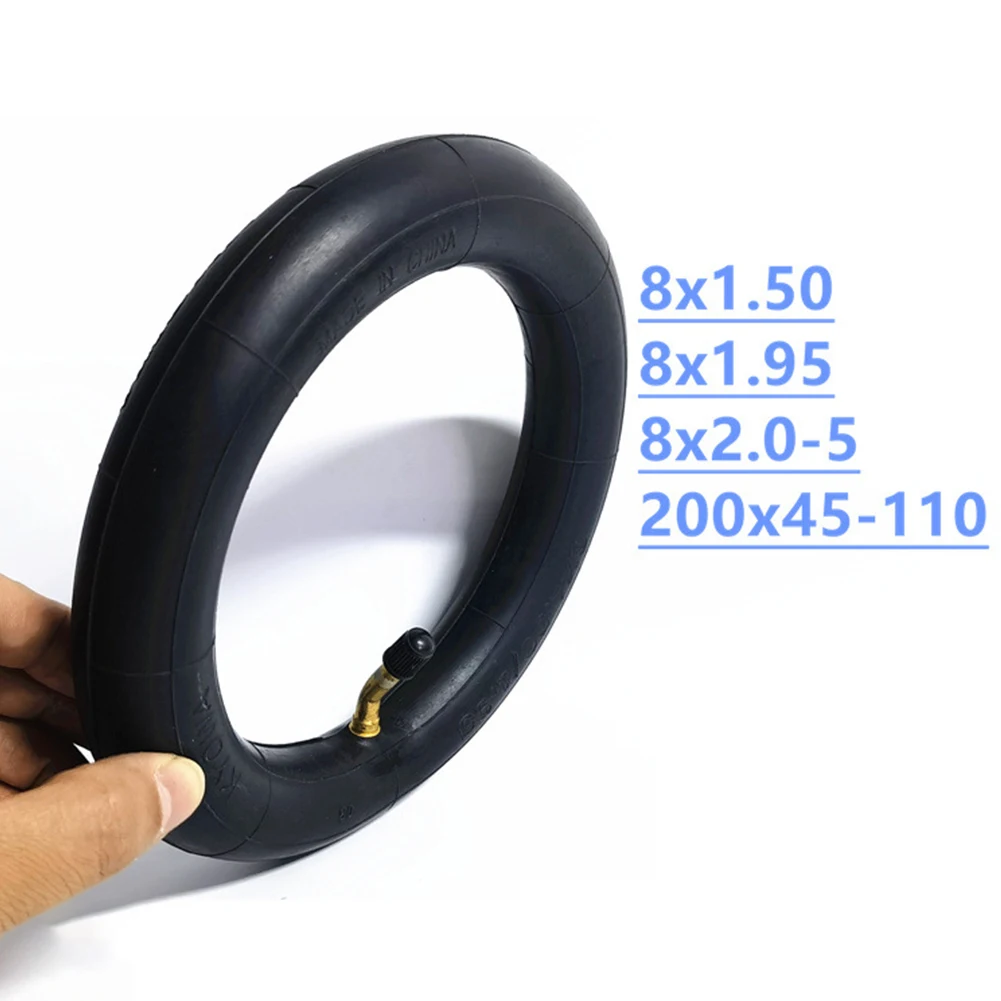 8 Inch 8x2.0-5 Inner Tube 200x45-110 Tire For Electric Scooter Baby Trolley 8x1.50/1.95 Inner Tube With Bent 45 Degree Valve
8 Inch 8x2.0-5 Inner Tube 200x45-110 Tire For Electric Scooter Baby Trolley 8x1.50/1.95 Inner Tube With Bent 45 Degree Valve