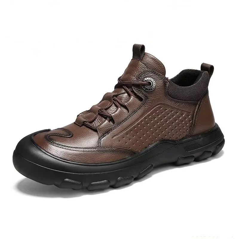 Benboy Winter Shoes Men Warm Boots Lace-Up Comfortable Top layer cowhide Zhongbang shoes Outdoor hiking shoes Casual shoe 38-46
Benboy Winter Shoes Men Warm Boots Lace-Up Comfortable Top layer cowhide Zhongbang shoes Outdoor hiking shoes Casual shoe 38-46