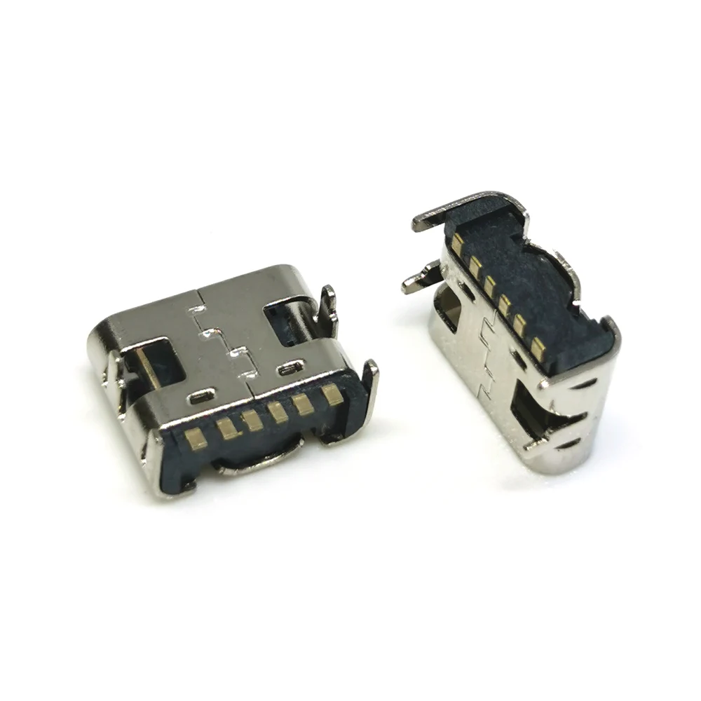 50pcs 6 Pin SMT Socket Connector Micro USB Type C 3.1 Female Placement SMD DIP For PCB design DIY high current charging
50pcs 6 Pin SMT Socket Connector Micro USB Type C 3.1 Female Placement SMD DIP For PCB design DIY high current charging