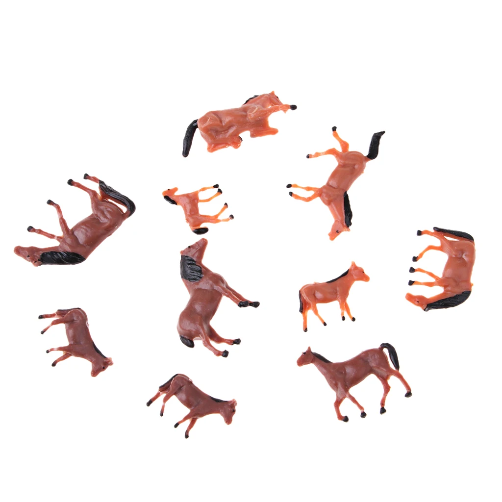 10Pcs 1/87 HO Scale Horses Model Painted Animal Figure for Miniature Model Train Layout Farm 
10Pcs 1/87 HO Scale Horses Model Painted Animal Figure for Miniature Model Train Layout Farm