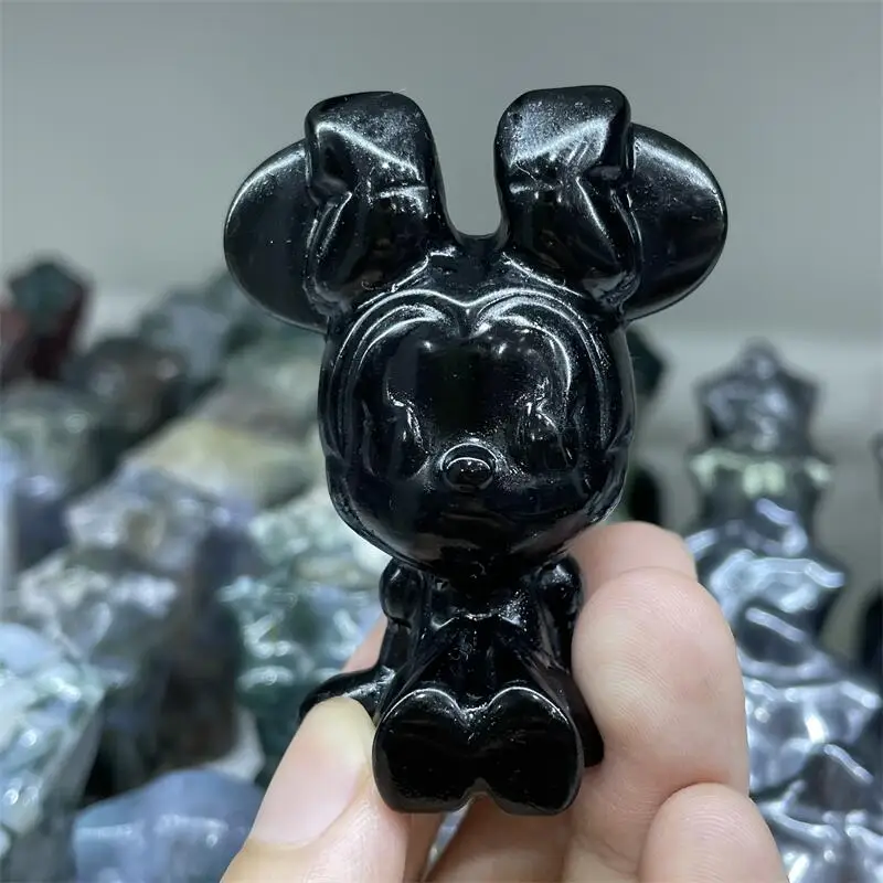 Natural Crystals Obsidian Cartoon Carving Crafts As Christmas Gifts For The Children Or Home Room Decoration 1pcs
Natural Crystals Obsidian Cartoon Carving Crafts As Christmas Gifts For The Children Or Home Room Decoration 1pcs