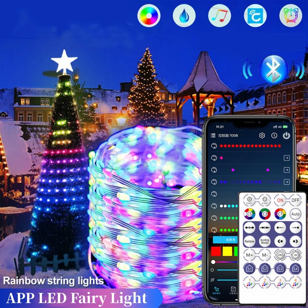 Smart RGB Christmas Strip Light String Garland Lights Christmas Tree Decor Holiday Lighting Waterproof Fairy Light 2M 5M 10M 20M
Smart RGB Christmas Strip Light String Garland Lights Christmas Tree Decor Holiday Lighting Waterproof Fairy Light 2M 5M 10M 20M