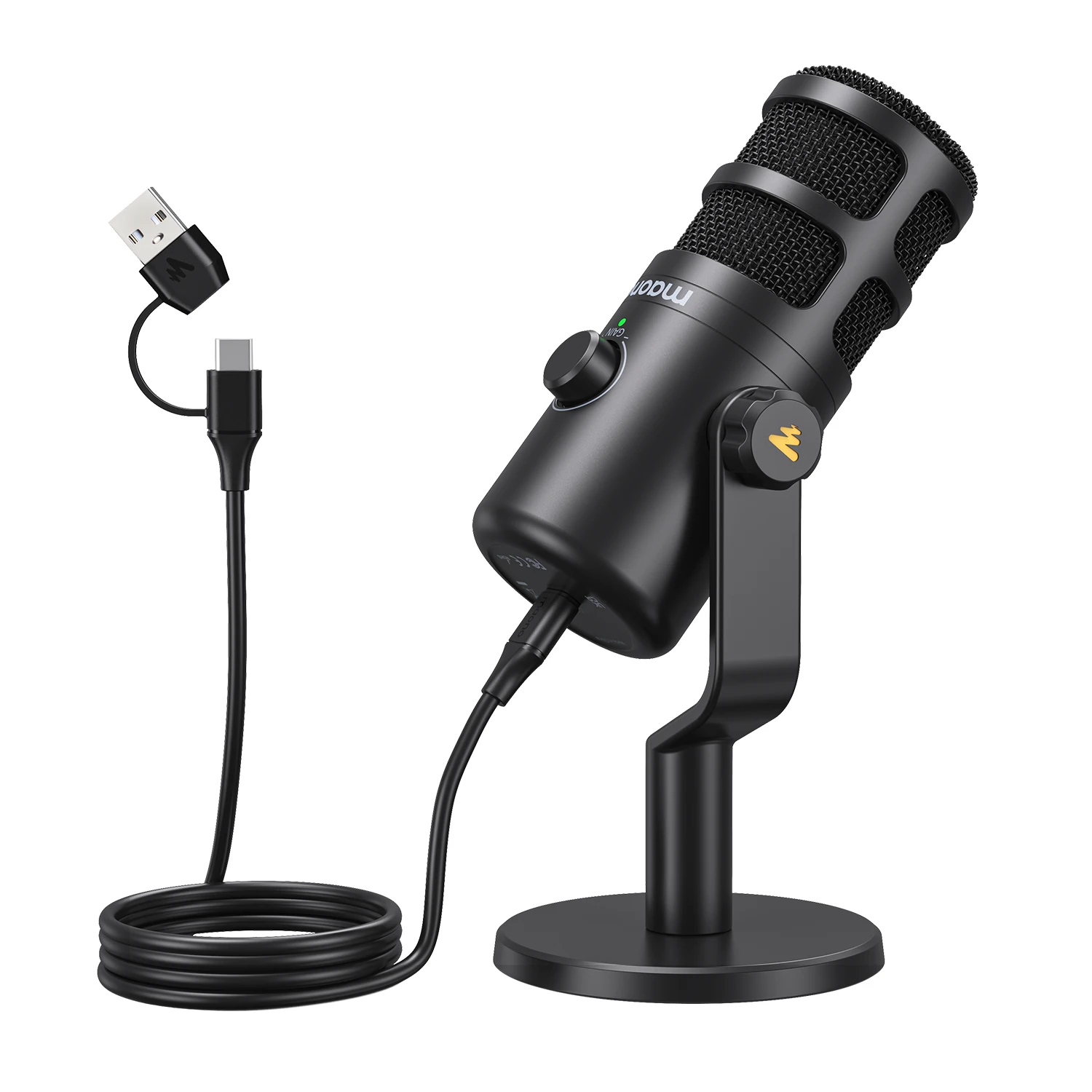 Микрофон MAONO, Динамический USB-микрофон с разъемом Type-c для телефона, компьютера, регулировки громкости, металлический микрофон для записи потоковых игр
Микрофон MAONO, Динамический USB-микрофон с разъемом Type-c для телефона, компьютера, регулировки громкости, металлический микрофон для записи потоковых игр