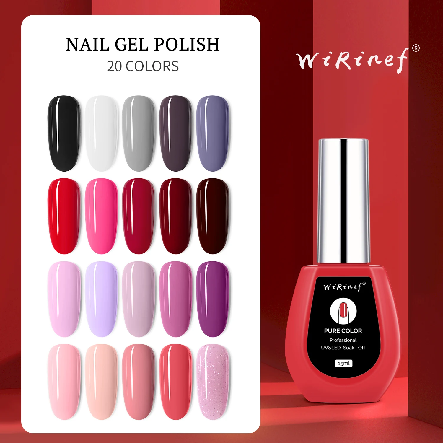 WiRinef Gel Nail Polish Set with 15ML No Wipe And Tempered Base Top Coat Long Lasting Shine Soak Off Clear Gel Nail Polish For L
WiRinef Gel Nail Polish Set with 15ML No Wipe And Tempered Base Top Coat Long Lasting Shine Soak Off Clear Gel Nail Polish For L
