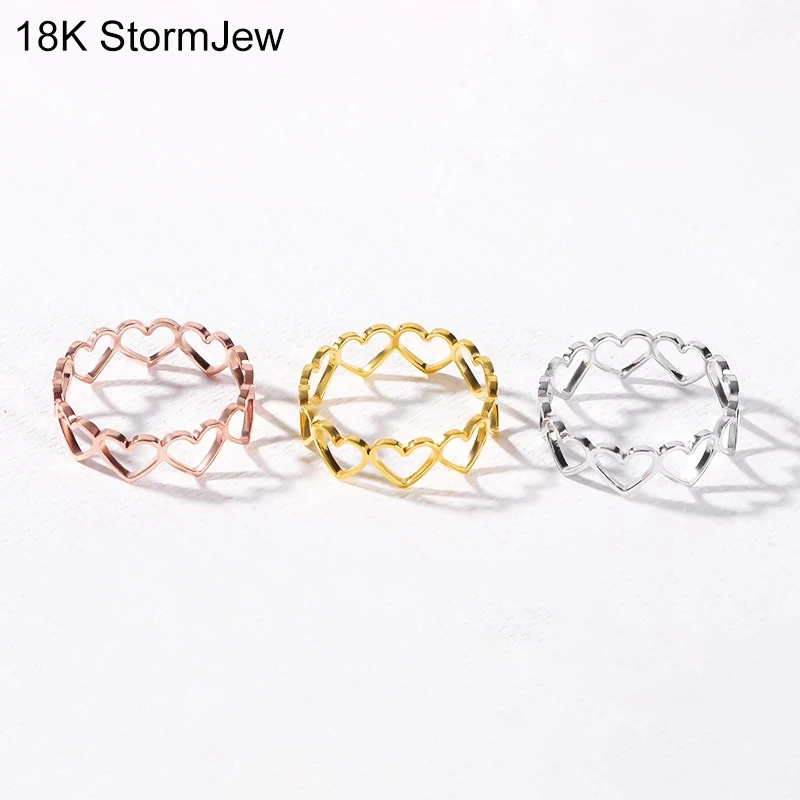 Stackable Hollow Love Heart Rings For Women Adjustable Stainless Steel Ring Romantic Wedding Finger Accessories Korean Jewelry
Stackable Hollow Love Heart Rings For Women Adjustable Stainless Steel Ring Romantic Wedding Finger Accessories Korean Jewelry