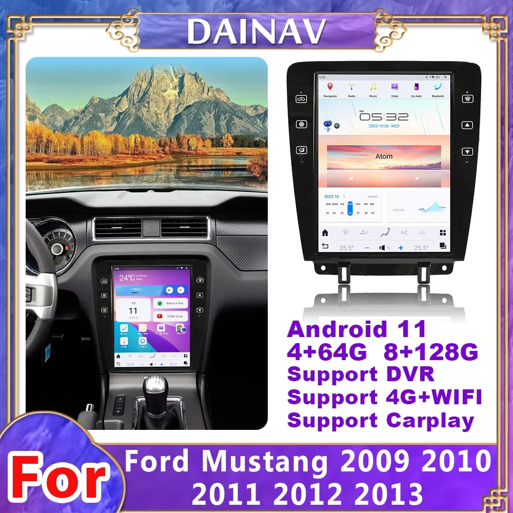 Автомагнитола для Ford Mustang GT500 12,1-2009, 2013 дюйма, Android 11
Автомагнитола для Ford Mustang GT500 12,1-2009, 2013 дюйма, Android 11