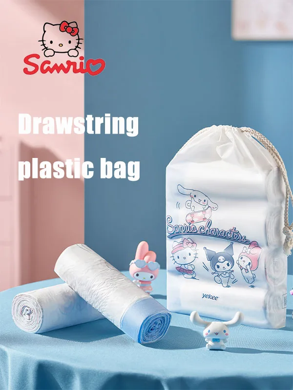 Sanrio Mymelody Kuromi Cinnamoroll мешки для мусора на шнурке утолщенные бытовые портативные кухонные пластиковые мешки с большой застежкой
Sanrio Mymelody Kuromi Cinnamoroll мешки для мусора на шнурке утолщенные бытовые портативные кухонные пластиковые мешки с большой застежкой