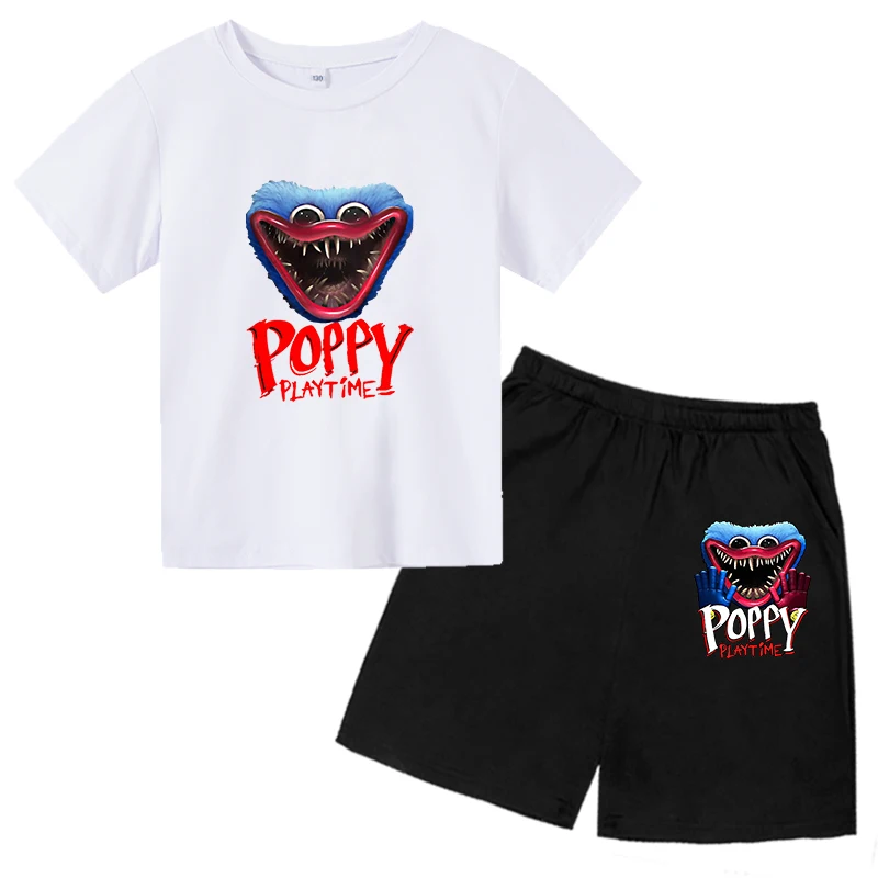 Kids Poppy Playtime T-Shirt Harajuku Boys Girls Fashion Cotton 2-Pack Pants Sweatshirts Summer Horror Costume Short Sleeve Outfi
Kids Poppy Playtime T-Shirt Harajuku Boys Girls Fashion Cotton 2-Pack Pants Sweatshirts Summer Horror Costume Short Sleeve Outfi