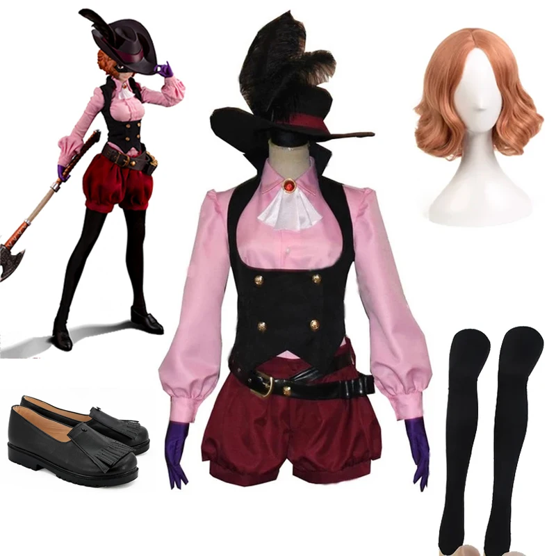 

Persona 5 Noir Haru Okumura Anime Cosplay Costume Full Set With Hat Socks Adult P5 Noir Haru Okumura Costumes Outfit Custom made