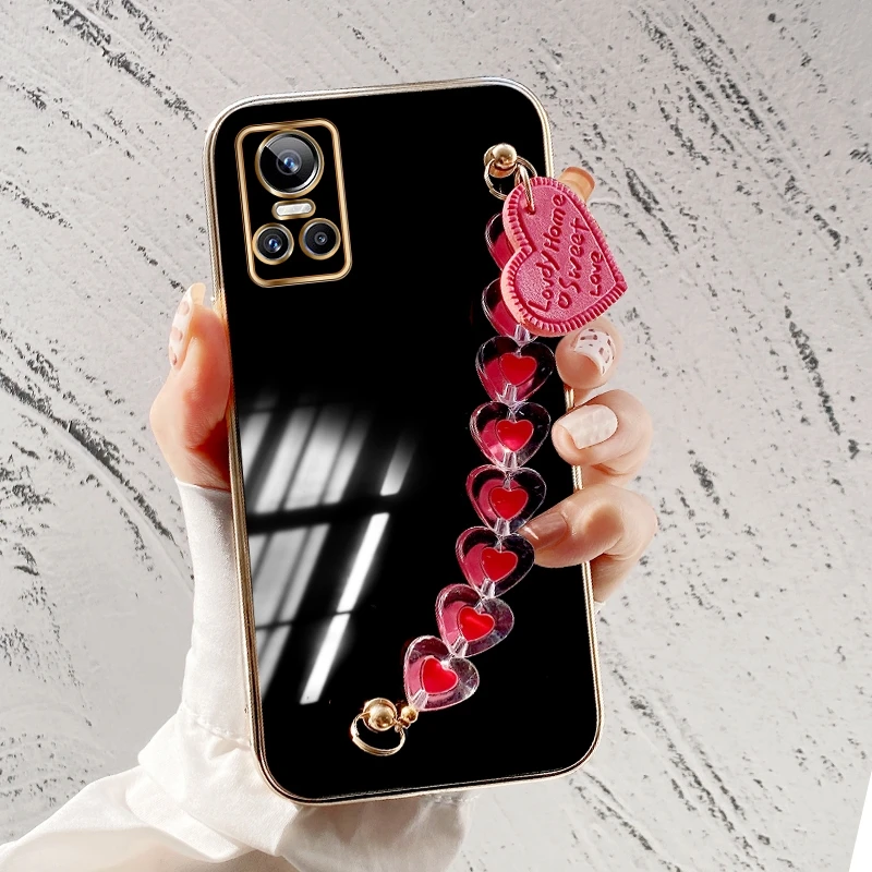 Case for Realme GT Master GT 2 Pro Neo 3 Narzo 50 5G 50A Prime 20 30A X7 Pro Plating Silicone Square Frame Cover + Wrist Chain
Case for Realme GT Master GT 2 Pro Neo 3 Narzo 50 5G 50A Prime 20 30A X7 Pro Plating Silicone Square Frame Cover + Wrist Chain