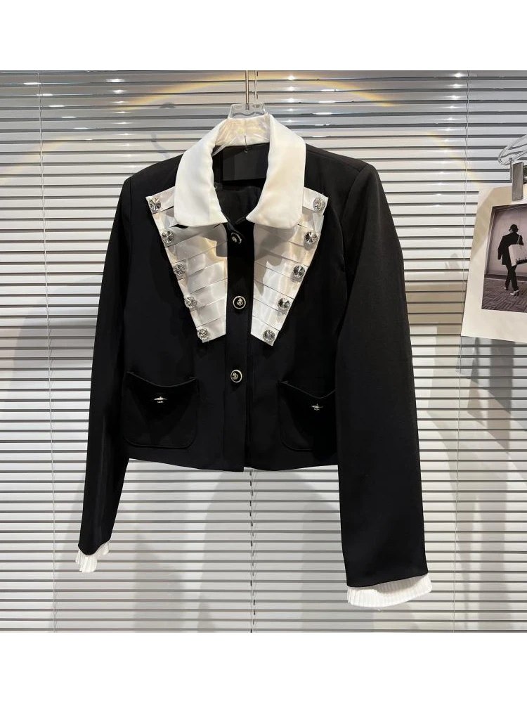 HIGH STREET Newest 2022 Stylish Designer Jacket Women's Color Block Diamonds Beaded Short Blazer
HIGH STREET Newest 2022 Stylish Designer Jacket Women's Color Block Diamonds Beaded Short Blazer