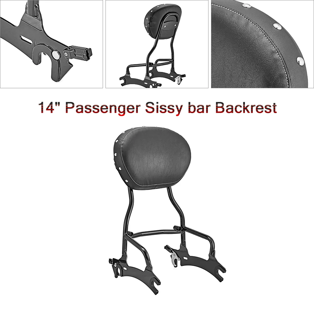 14" Passenger Backrest Sissy Bar With Backrest Pad For Indian Chief Vintage /Classic /Dark Horse Steel Motorcycle Accessories
14" Passenger Backrest Sissy Bar With Backrest Pad For Indian Chief Vintage /Classic /Dark Horse Steel Motorcycle Accessories