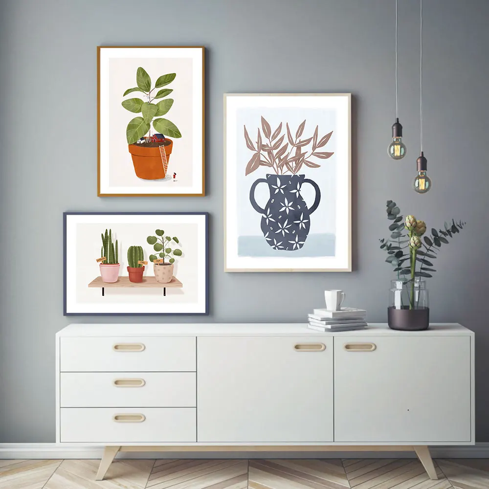 

Постер для дома с растениями, иллюстрация, холст, картина, скандинавский ботанический художественный принт, Современная Настенная картина С КАКТУСОМ для гостиной, домашний декор