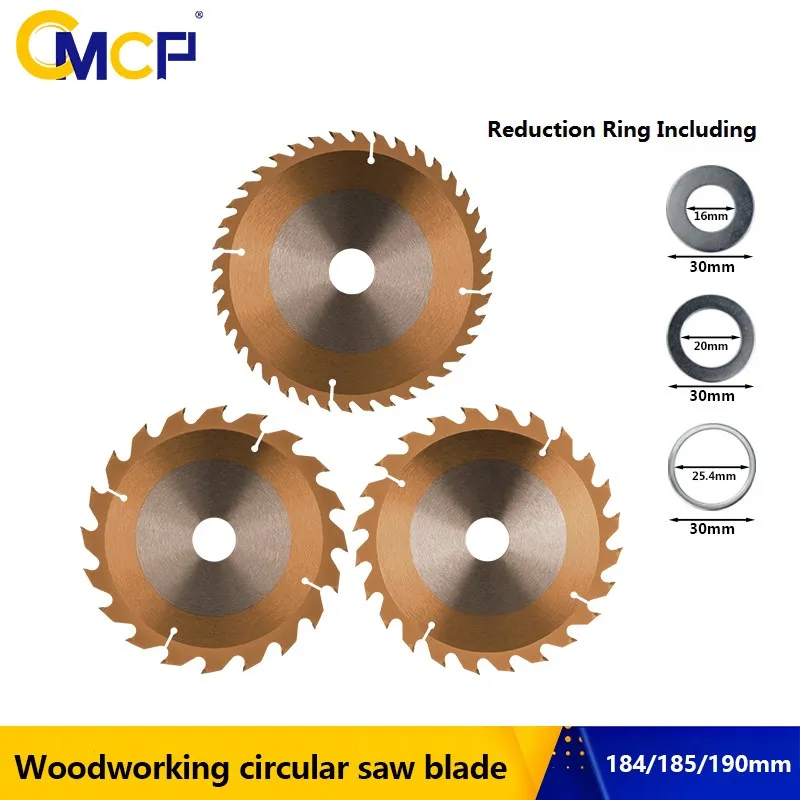 CMCP Saw Blade TiCN Coated Circular Saw Blade Carbide Tipped Carpentry Tool Woodworking Cutting Disc 184 185 190mm
CMCP Saw Blade TiCN Coated Circular Saw Blade Carbide Tipped Carpentry Tool Woodworking Cutting Disc 184 185 190mm