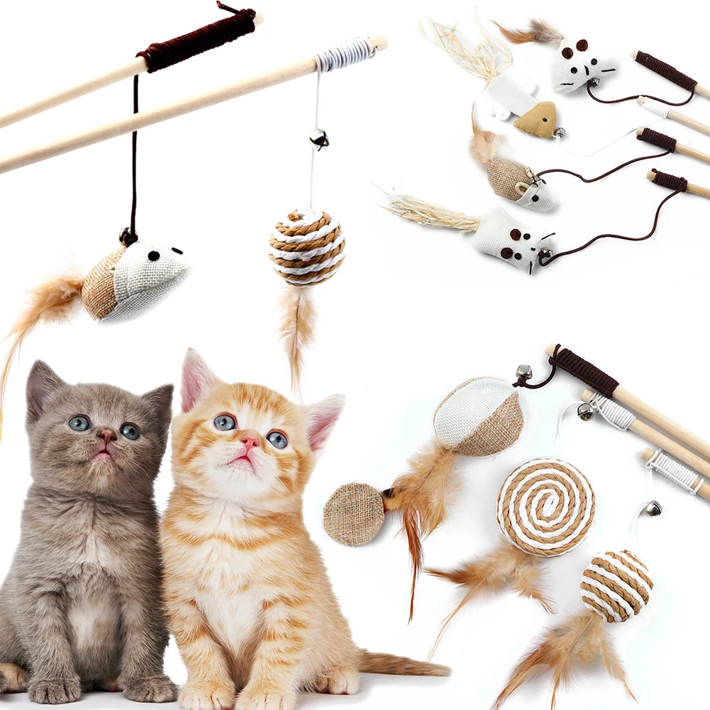 1PC Wood Pet Toys Cat Teaser Rod Interactive Funny Cat Rod Linen Knitted Stick With Mini Bell Cat Accessories Pet Supplies
1PC Wood Pet Toys Cat Teaser Rod Interactive Funny Cat Rod Linen Knitted Stick With Mini Bell Cat Accessories Pet Supplies